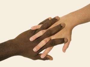 Mixity - Two joint hands symbolizing diversity